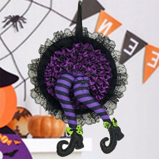 Halloween party výzdoba veniec na dvere čarodejnice