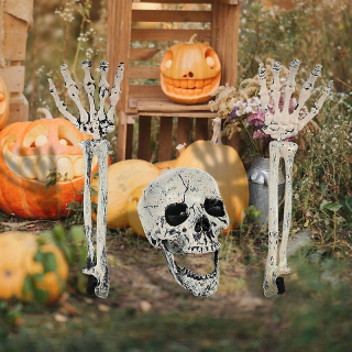 Halloween Realistická kostra lebky ľudskej hlavy