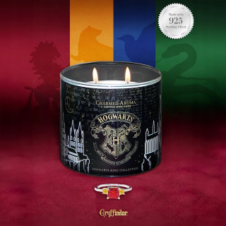 Sviečka - Sójová šperková sviečka Harry Potter Rokfortský Chrabromil XL 9 Charmed Aroma