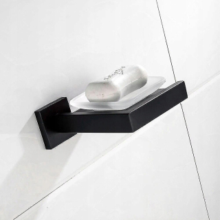 Mydelnička - Domáce matné čierne mydlové disk Rust Proof Sus 304