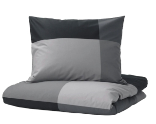 Posteľné obliečky - Ikea 903.755.46 posteľná súprava 150 x 200 cm odtiene sivej a striebornej