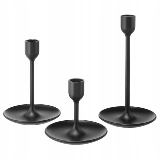 Svietník, lampáš - IKEA Fulltale Svietnik Sviečka 3 čierna