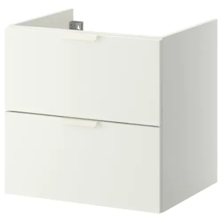 Ikea Godmorgon Cabinet pod bielym umývadlom 60x47x58