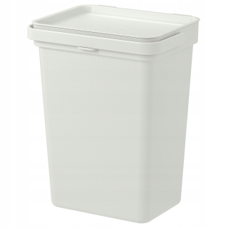 Odpadkový kôš -  Ikea HållBar Basket s vekom - svetlo šedá 10 l