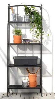 Stojan na kvety - IKEA Lacko Balkón Rack Metal na balkón