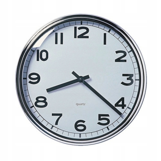 Hodiny - Ikea Pugg Nástenné hodiny St. 32 cm z nerezovej ocele