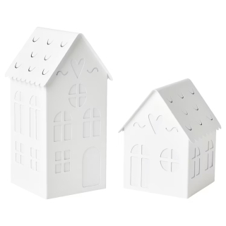 Dekorácia na stôl - Ikea LED Light Decotion Dve biele domy