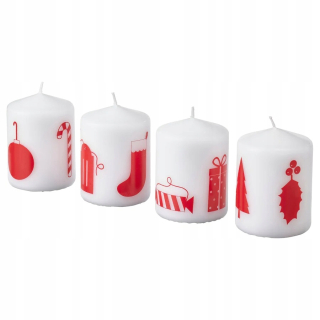 Tradičné sviečky bez zápachu Ikea 4 ks.