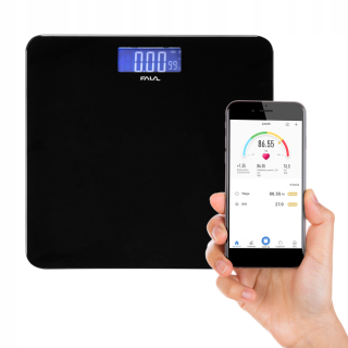 Inteligentná kúpeľňa Scale Bluetooth BMI čierna