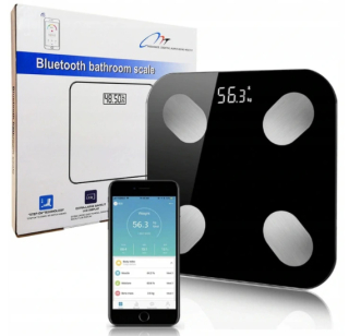 Inteligentná škála kúpeľňovej skla Bluetooth