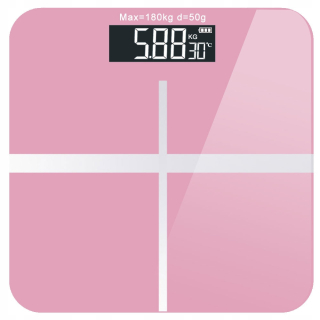 Inteligentná digitálna váha max. 180 kg ružová