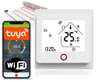 Smart home ovládač - MBG riadkový ovládač TUYA WiFi termostat