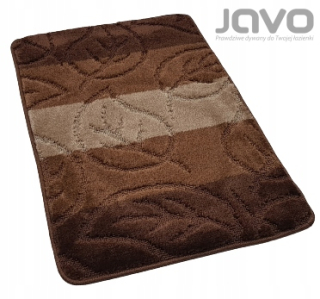 Kúpelňová predložka - Javo kúpeľňové koberce 50x80 listy hnedé