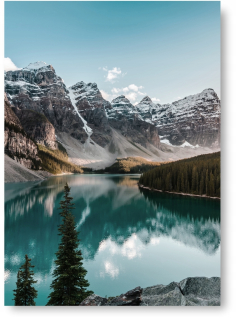 Krajiny Plaght Lake Mountains bez rámu 50 x 70 cm