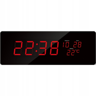 Hodiny - Nástenné hodiny JVD, čierne, odtiene červenej, 51,5 cm