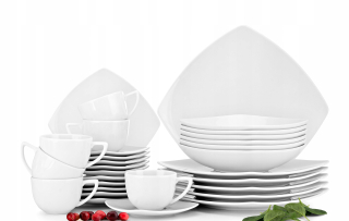 Porcelán, servis - Večera a kávový servis Konsimo, 30 ks.