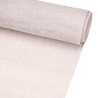 Behun na stol - Juta Dekoratívny šedý materiál 48 cm x 4,5 m