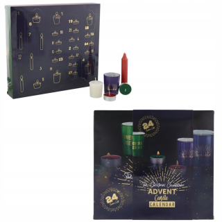 Adventný kalendár - Luxusný adventný kalendár so sviečkami sviečky