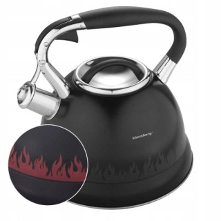 Čajník, kanvica na čaj - KB-7198 Klausberg - oceľová kanvica 2.7l - Black