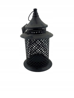 Lampáš, svietník - Kesi Candlestick Steel Lighthouse Black GRID