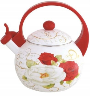 Čajník, kanvica na čaj - KH-3700 Kinghoff - Kanvica smalt 2L - Red