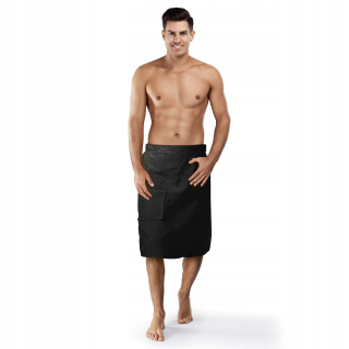 Kilt na saunu 140 x 65 cm čierna