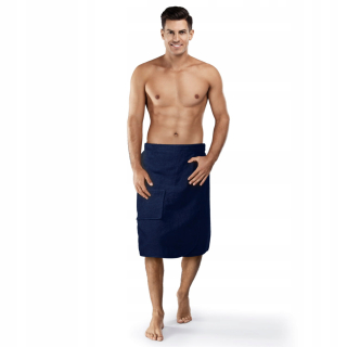 Kilt na saunu 65 x 160 cm odtiene modrej