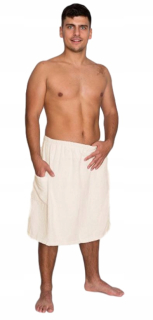 Saunový kilt 65 x 144 cm béžový, krémový