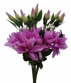 Klematis Bouquet Artificial Flowers Pink 48 cm 12 ks.