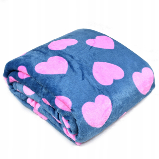 Prikrývka - Deka Bed&You z mikrovlákna 160 cm x 200 cm biela, odtiene červenej