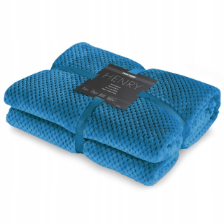 Prikrývka na posteľ - DKK mikrofibra prikrývka 240 x 220 cm odtiene modrej