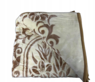 Prikrývka na posteľ - KOC Lasher/CKR Polyester 210 x 160 cm biely, čierny, zlatý