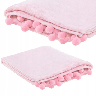 Prikrývka na posteľ - Deka Springos polyester 200 x 160 cm odtiene ružovej