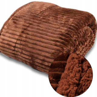 Prikrývka na posteľ - Posteľ a vy mikrofibra prikrývka 200 x 220 cm odtiene hnedej