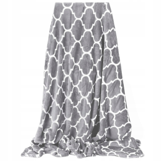 Prikrývka na posteľ - Springos Polyester 200 x 150 cm biely, odtiene šedej