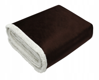 Prikrývka na posteľ - Domarex Velor Dride 200 x 150 cm béžová, hnedá odtiene, odtiene červenej