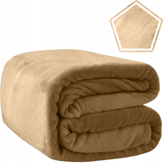 Prikrývka na posteľ - Koc Rossetti Polyester 200 x 160 cm odtiene hnedej