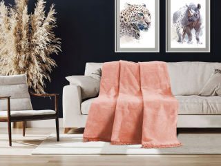Prikrývka na posteľ - Darymex prikrývka bavlna 200 x 150 cm odtiene ružovej