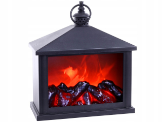Lampáš, svietník - LED krb s ohňom pohybujúcou plameňa 23 cm