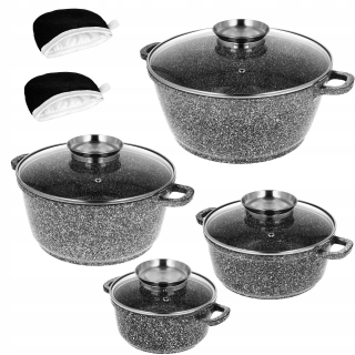 Sada hrncov - Súbor mramorových hrncov