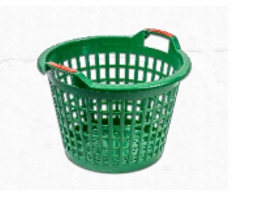 Kôš, košík - Plastový zelený záhradný kôš 35 l