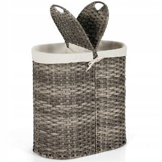 Kôš na prádlo - Dva -Chamber Rattan Bráčovňa košík 110L