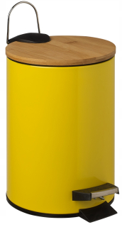 Odpadkový kôš -  Kúpeľňa 3L žltý bambus KS-06