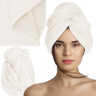 Turban pre hlavu z ihly a závity bavlnenej krému
