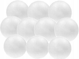Vianočné ozdoby - Polystyrénové gule guľky BAUBLES 10 cm 10 ks