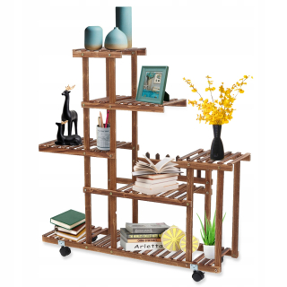 Stojan na kvety - Kvetinový rebrík Rack na drevených kvetoch 101cm