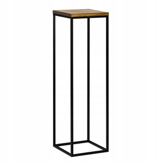 Stojan na kvety - Kvetinový Industrial Metal Wood Black Loft 100
