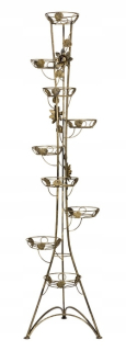 Stojan na kvety - COLUMN FLOWER 9 ružových stojatých kvetov 195cm čiernych