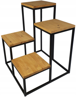 Stojan na kvety - Kvetinový loft priemyselné rustikálny rustikálny 90cm
