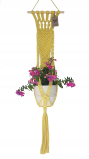 Stojan na kvety - Kvetinový macrama na tyči farbách __ __ vzory 100 cm